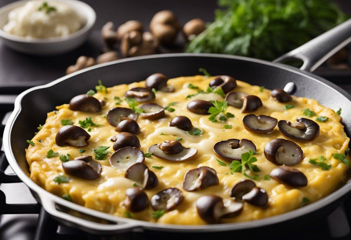 Mushroom and Swiss Omelette